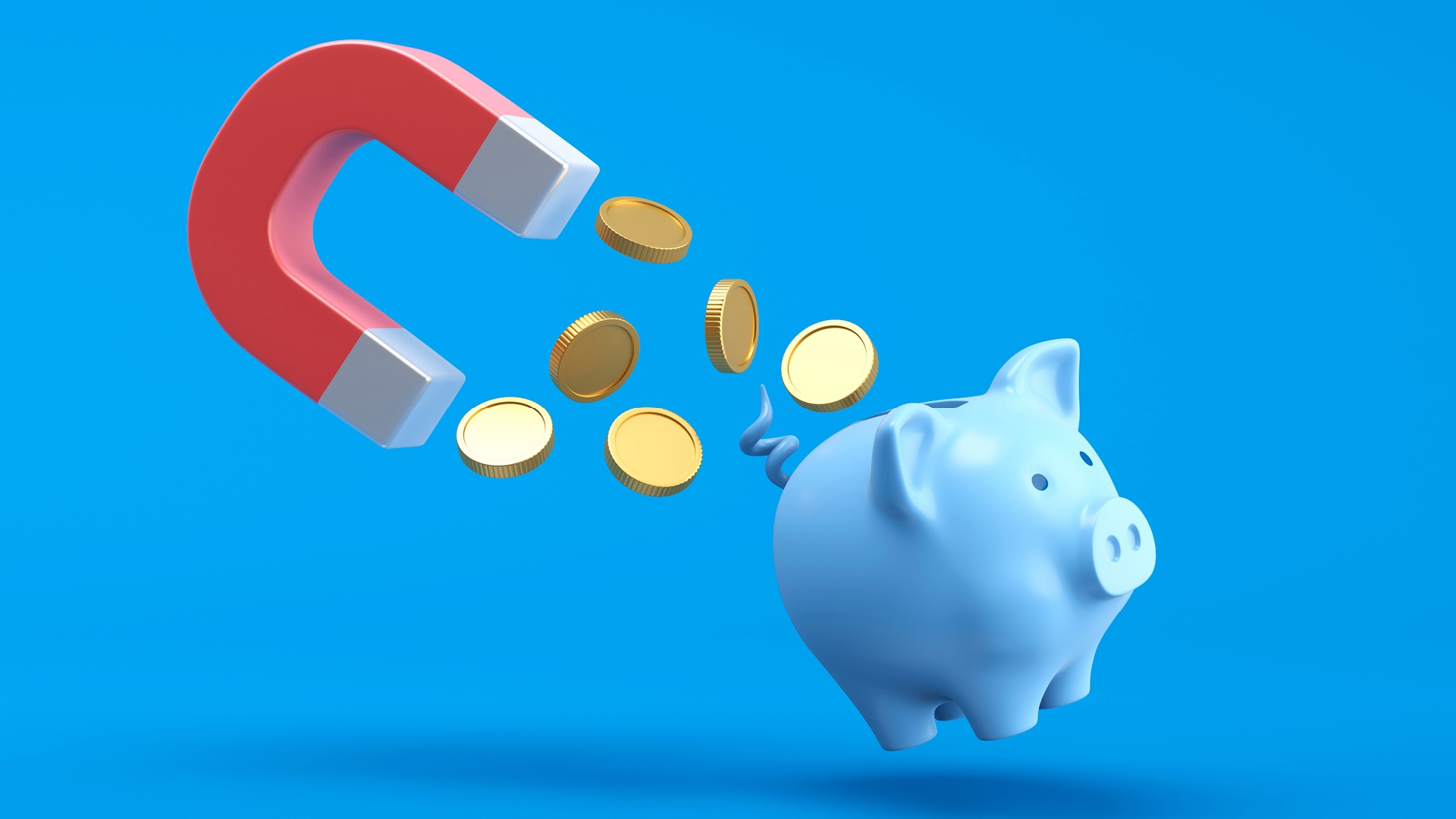 magnet pulling coins from piggy bank - trustee self dealing